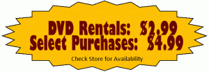 Rent or Purchase DVD Movies at Country Goods & Groceries