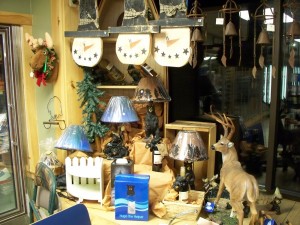 Bear Lamps Wind Chimes Deer and Great Gifts for the Cabin or Home at Country Goods and Groceries of East Wakefield New Hampshire