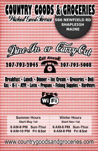 Shapleigh menu cover