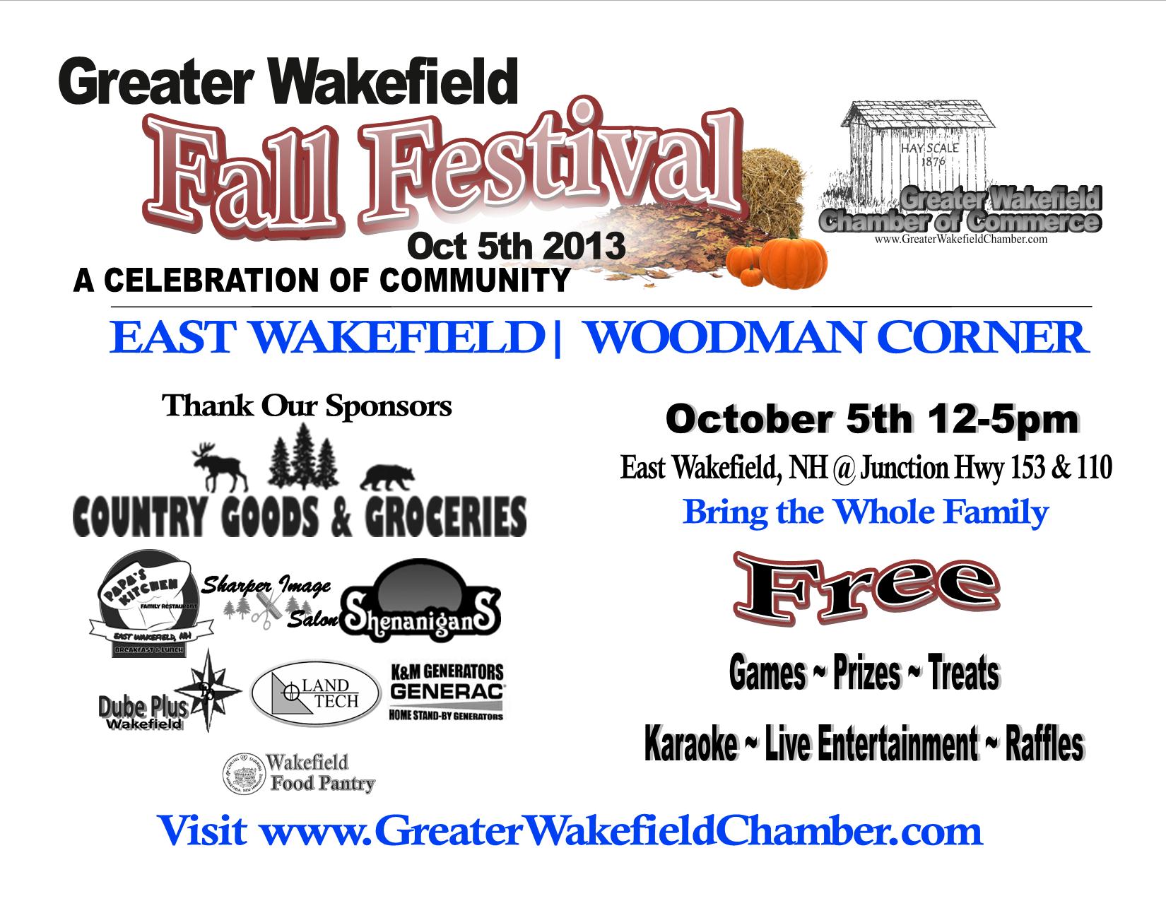 FALL FESTIVAL EVENTS LISTING Poster
